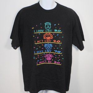 New M & O colorful graphic T shirt for men.